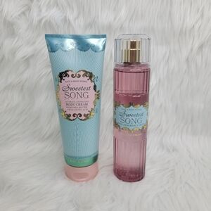 Bath & Body Works Sweetest Song Mist & Lotion Set.